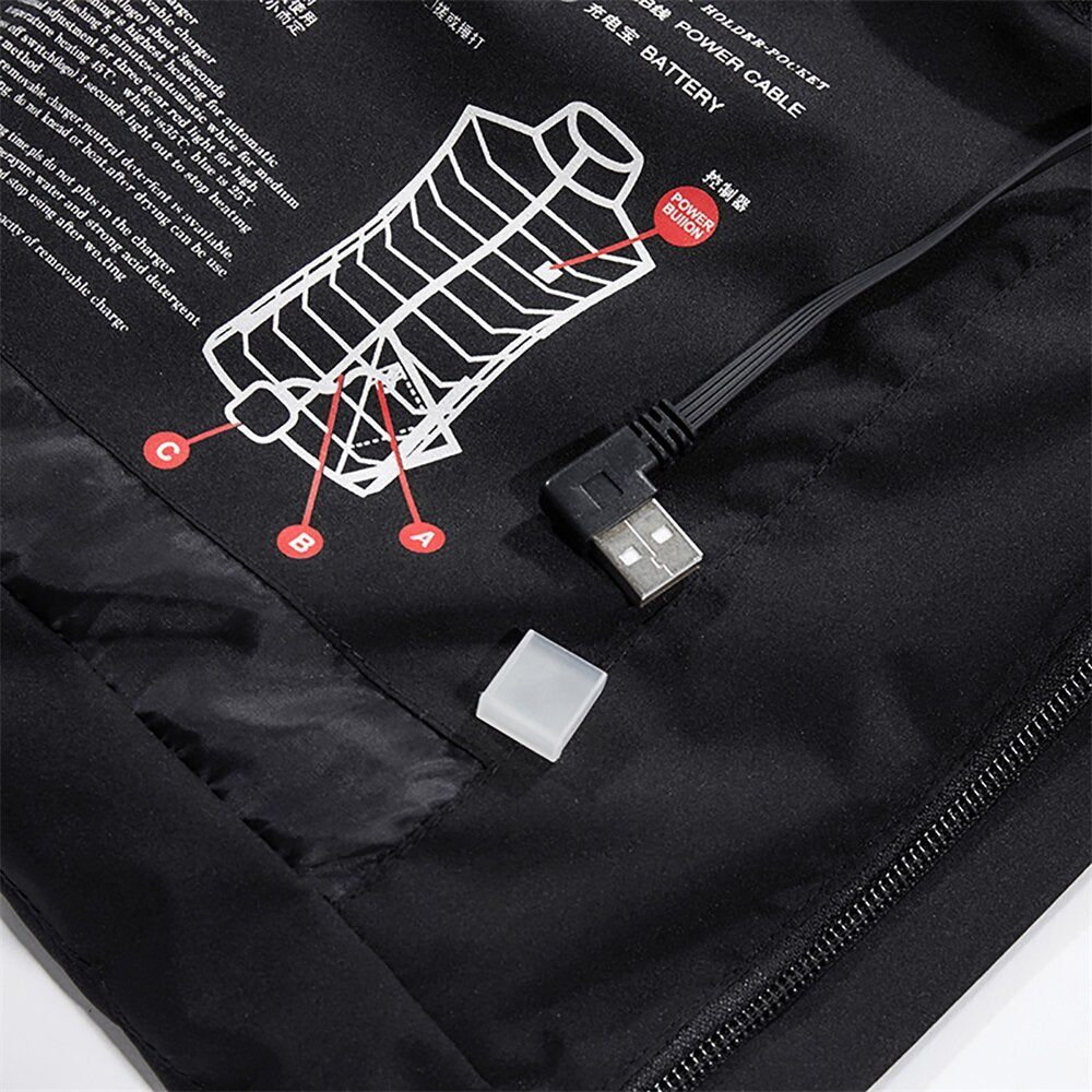 Unisex Heated Vest with USB Charging - Intelligent Temperature Control Winter Jacket