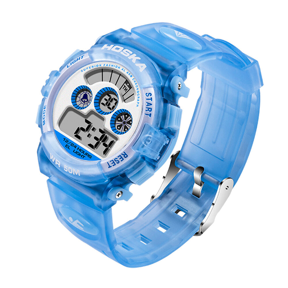 Fresh Pink Blue Color Waterproof Fashion Style Kids Watch Couple Digital Watch