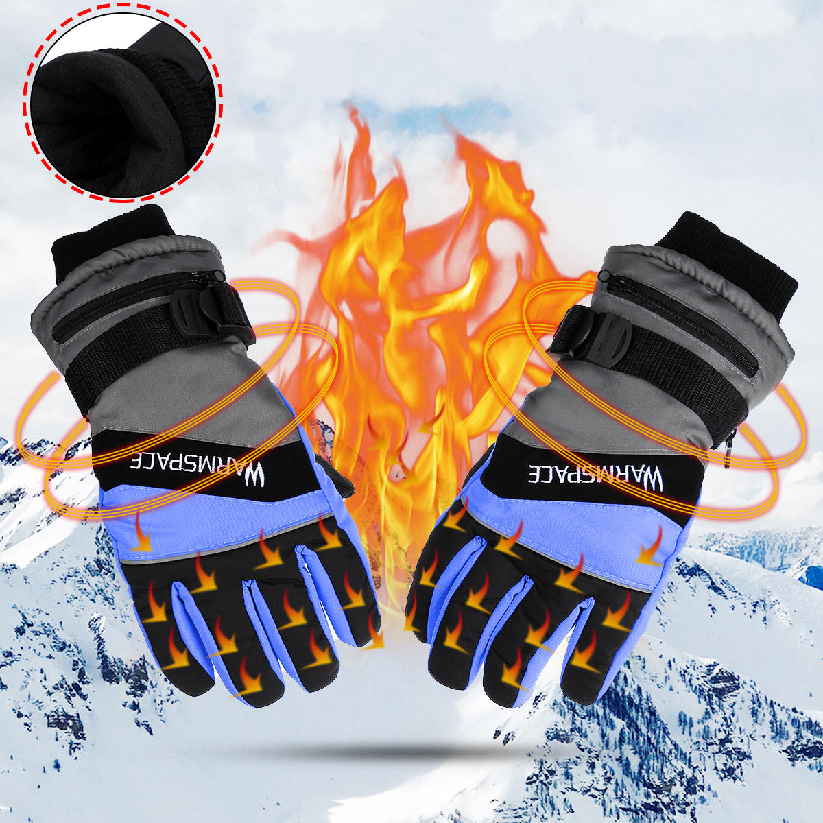 Electric Heated Gloves for Winter Cycling & Motorcycle Riding