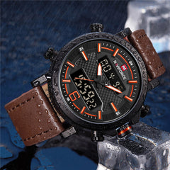 Dual Display Digital Watch Luminous Display Alarm Calendar Outdoor Sport Watch