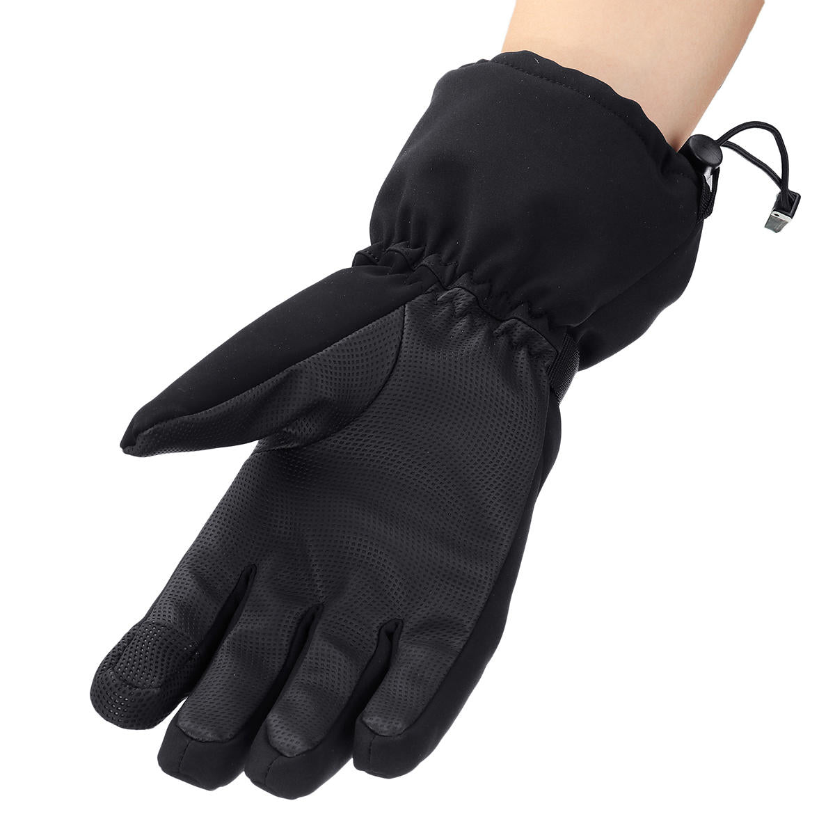 Black Waterproof Windproof Touchscreen Winter Sports Gloves for Skiing, Motorcycle, Bicycle, Running