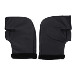 Waterproof Black Motorcycle Handlebar Muffs - Winter Warm Protective Gloves