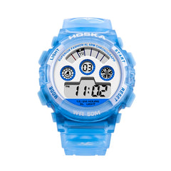 Fresh Pink Blue Color Waterproof Fashion Style Kids Watch Couple Digital Watch