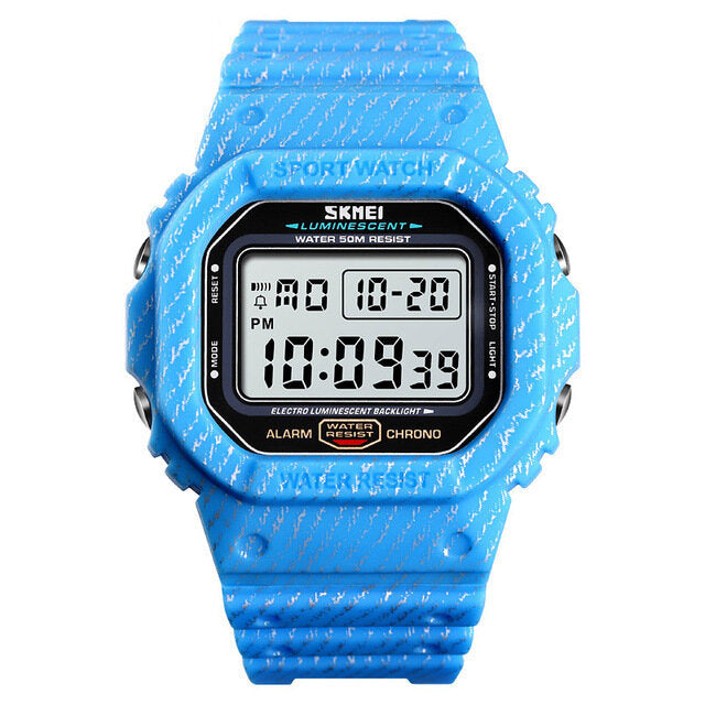 Military Stopwatch Alarm Waterproof Sports Shockproof Digital Men Watch