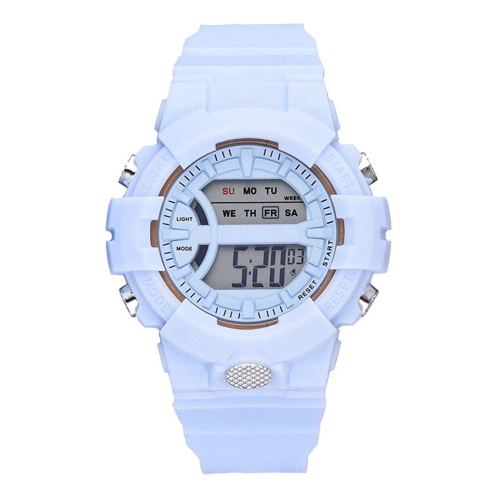 Casual Time Week Display Silicone Strap LED Digital Watch Women Watch