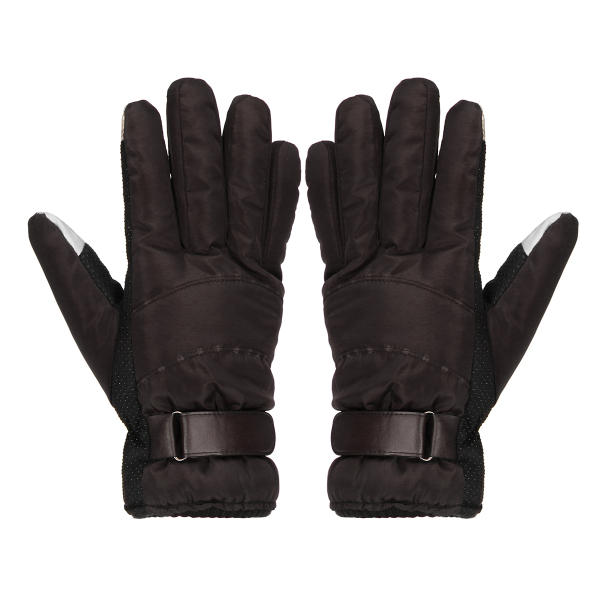 Touchscreen Motorcycle Cycling Racing Gloves - Full Finger, Black/Brown, Protective Sports Gear