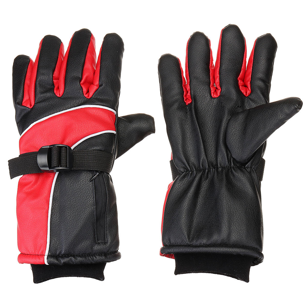 Waterproof 4000mAh Rechargeable Heated Motorcycle Gloves with Thick Velvet