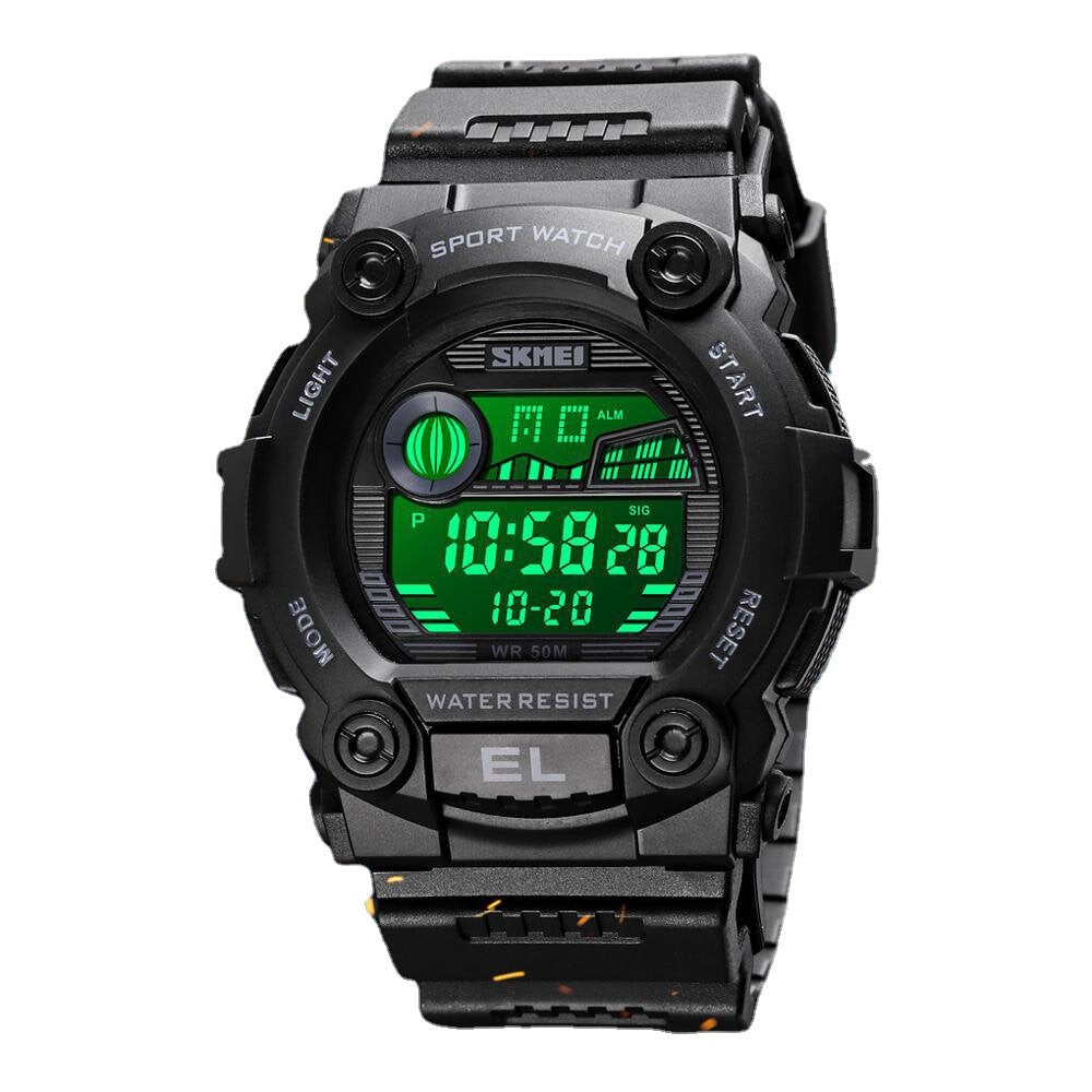 Chronograph Sport Men Wristwatch Luminous Display Waterproof LED Digital Watch