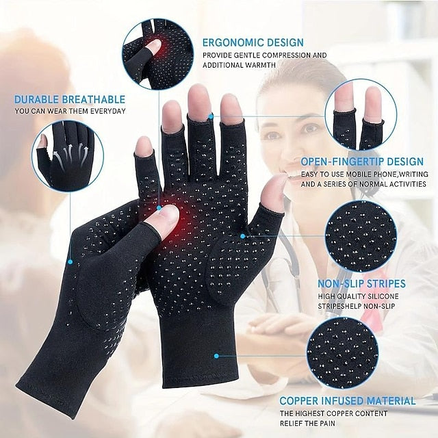 Arthritis Compression Gloves Pain Relief for Rheumatoid Carpal Tunnel Non-Slip for Men & Women