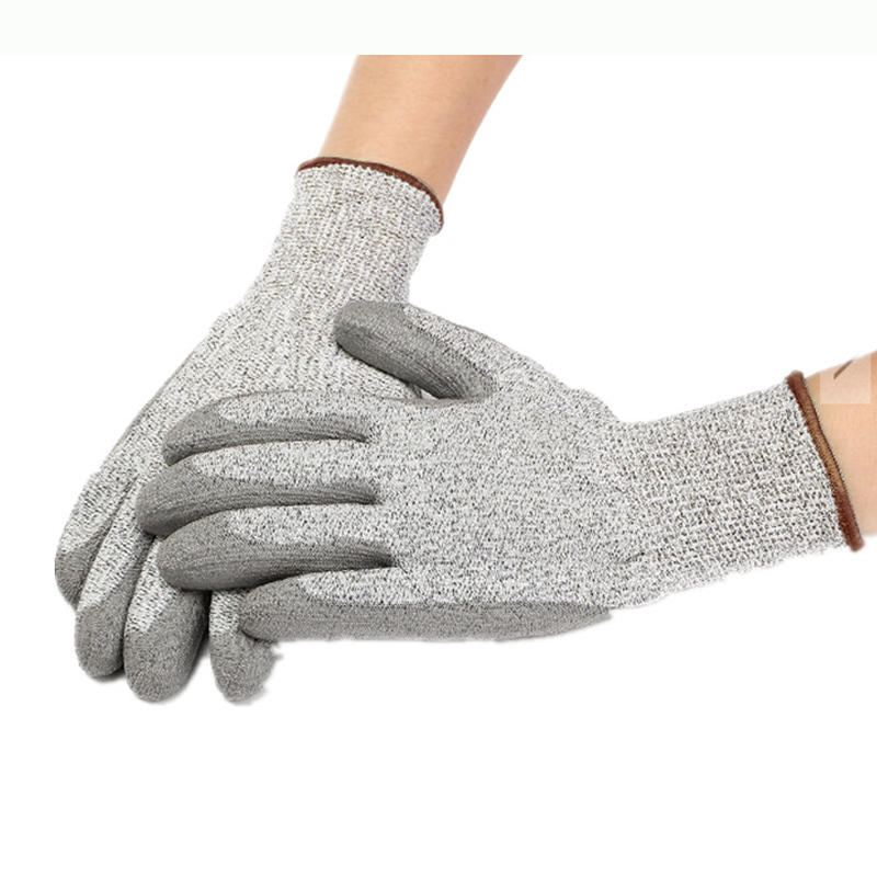 Level 5 Cut-Resistant Work Gloves with High-Density PU Palm Protection