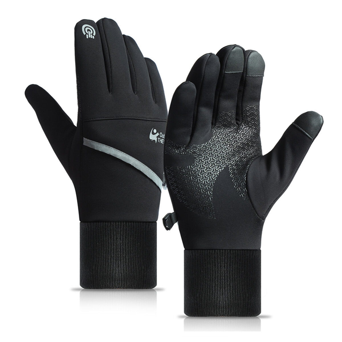 Winter Thermal Windproof Touchscreen Motorcycle Gloves - Antiskid Outdoor Sports