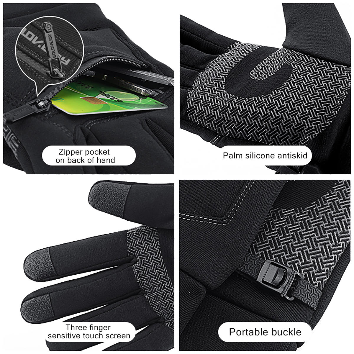 Windproof Thermal Ski Gloves: Touchscreen, Winter Sports, Snowboarding