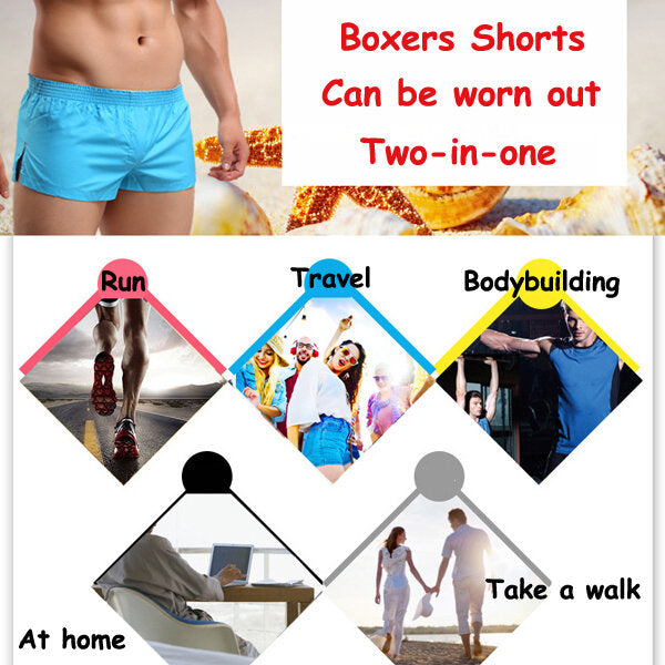 Arrow Pants Casual Home Low Waist Outerwear Inside Pouch Breathable Boxers Underpants for Men