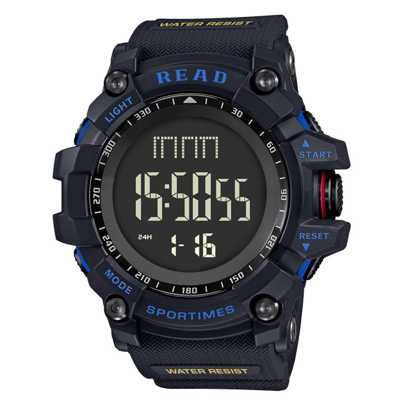 Digital Watch Multifunction Luminous Display Fashion Stopwatch Double Time Alarm Watch