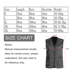 Heated Waistcoat Jacket for Skiing, Camping & Motorcycle Riding