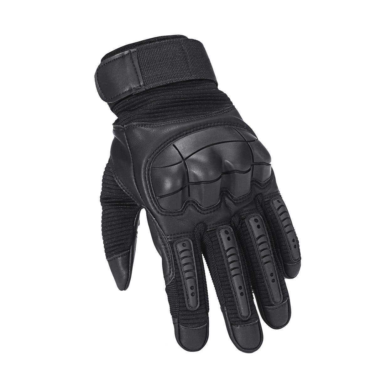 Touchscreen Tactical Motorcycle Gloves - Full Finger Military Style for Driving