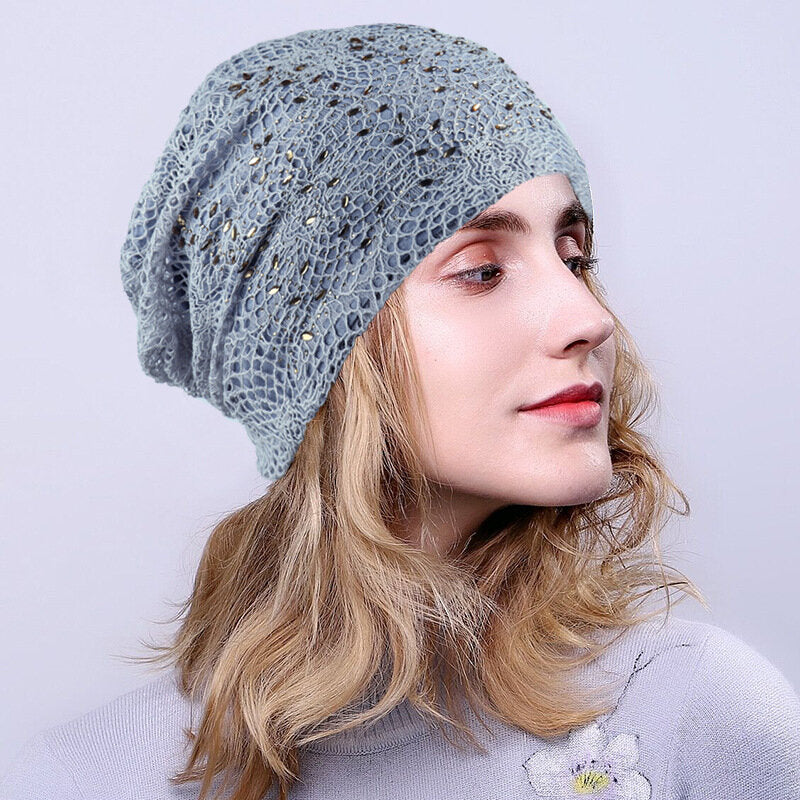 Breathable Knitting Cutout Beanie Hat