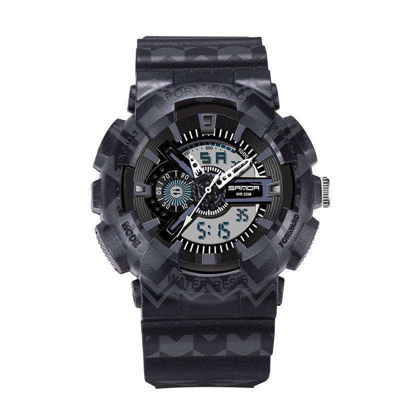 Digital Watch Male Sport Waterproof Stopwatch Outdoor Dual Display Wrist Watch