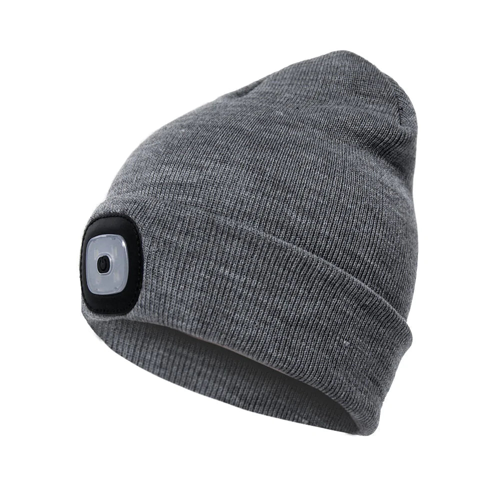 LED Beanie Hat for Night Jogging and Walking