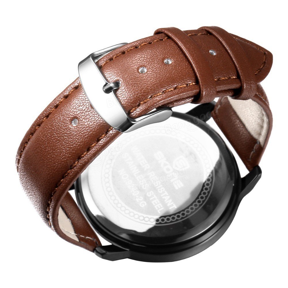 Men Women Quartz Watches Water Resistant Leather Business Leisure Wrist Watch