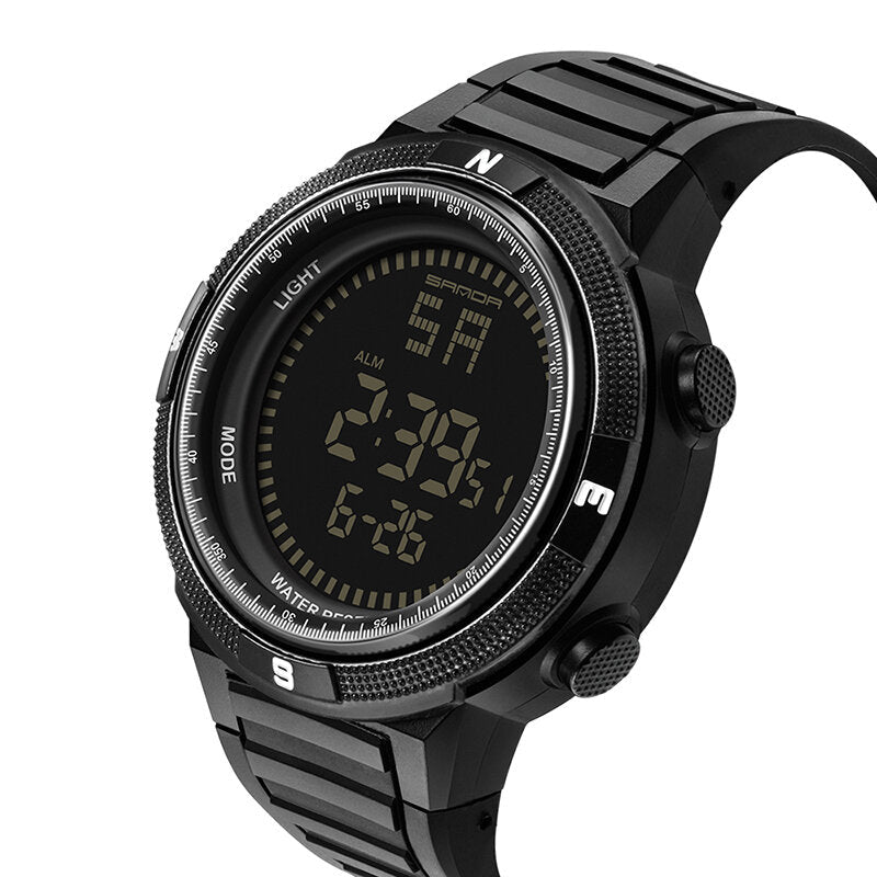 Digital Watch Men Fashion Silicone Strap Calendar Luminous Display Outdoor Sport Watch