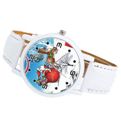 Cartoon Santa Claus and Snowfield Pattern Cute Kid Watch Fashion Children Quartz Watch