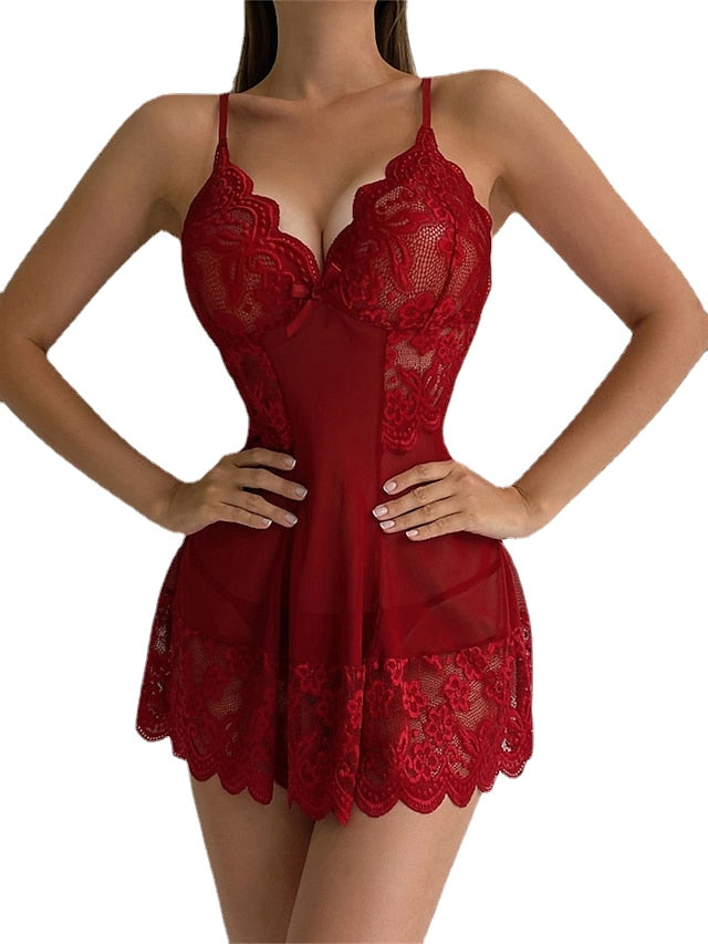 Sexy Women's Mesh Backless Slip Dress - Cozy Solid Color Mini for Home Lounge