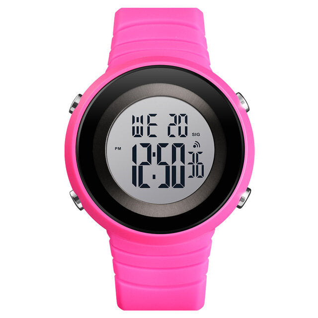 5ATM Waterproof Stopwatch Alarm Digital Watch Outdoor Sports Men Watch