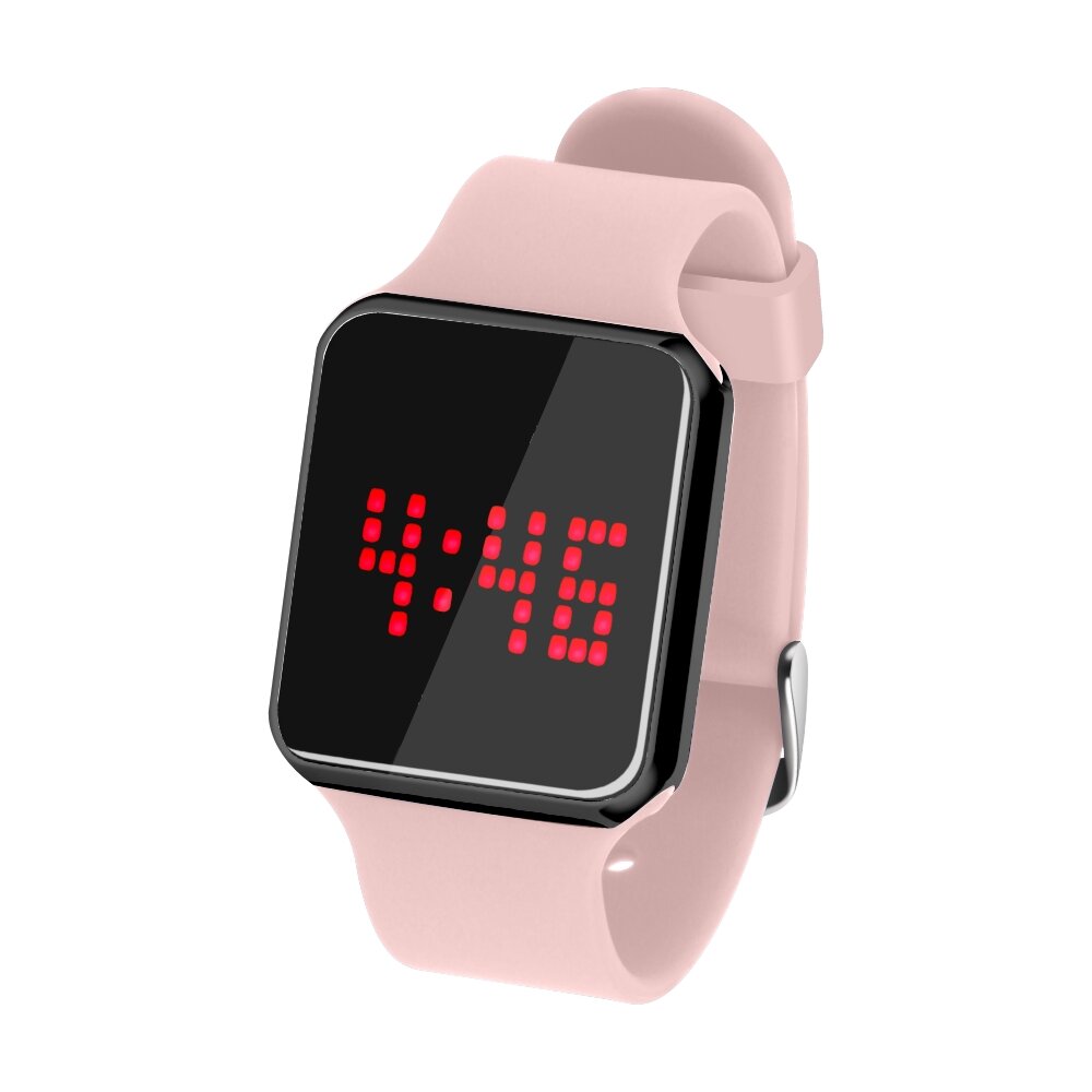 Dynamic LED Screen Alarm Calendar 12/24 Hour Luminous Waterproof Silicone Strap Digital Watch