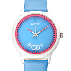 Cute Pattern PU Leather Band Boys Girls Watch Student Quratz Wrist Watch