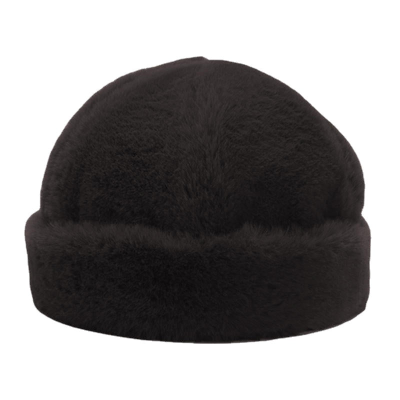 Women's Adjustable Winter Fur Hat - Soft, Warm, Brimless Design