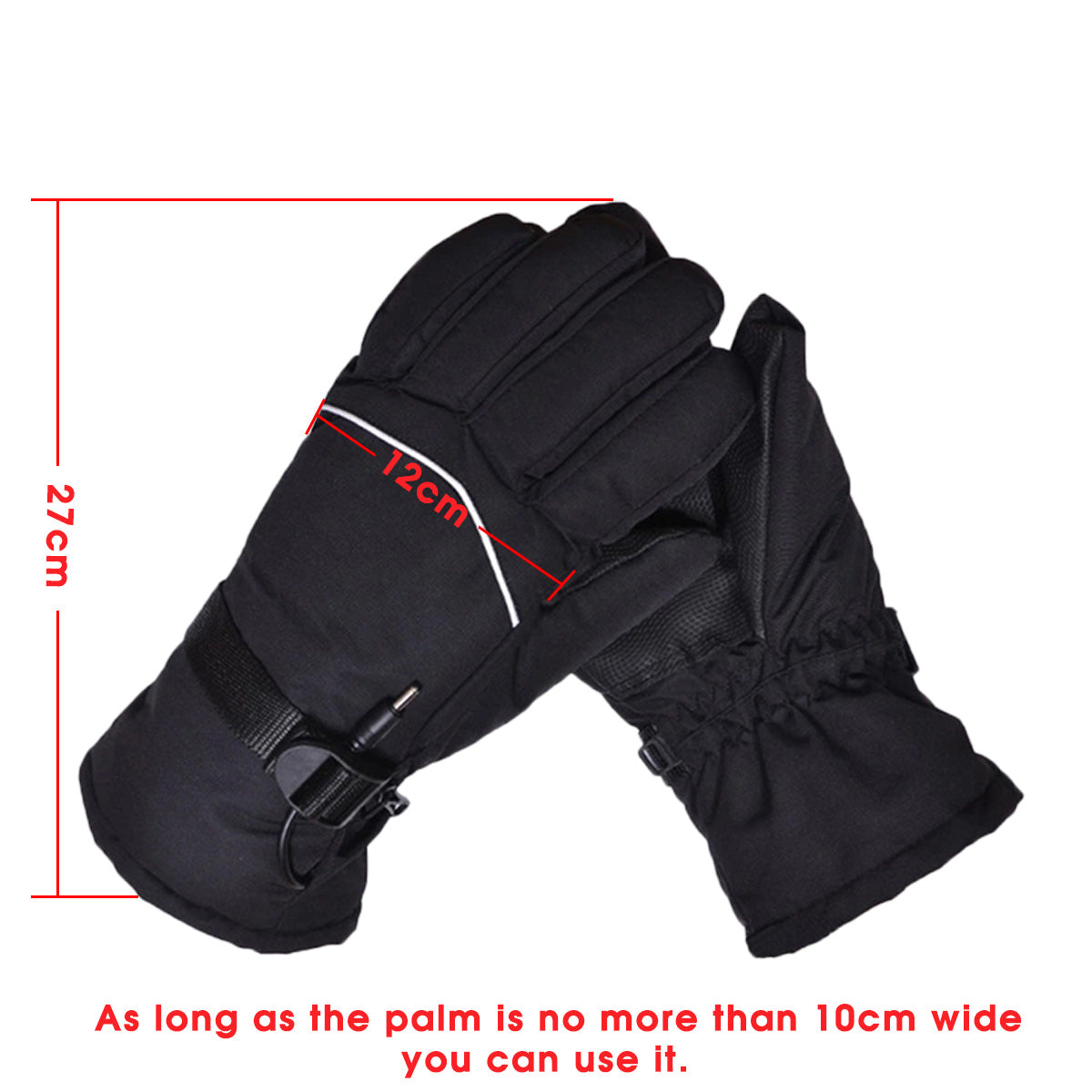 Heated Waterproof Ski Gloves - Winter Thermal Mittens for Snowboarding