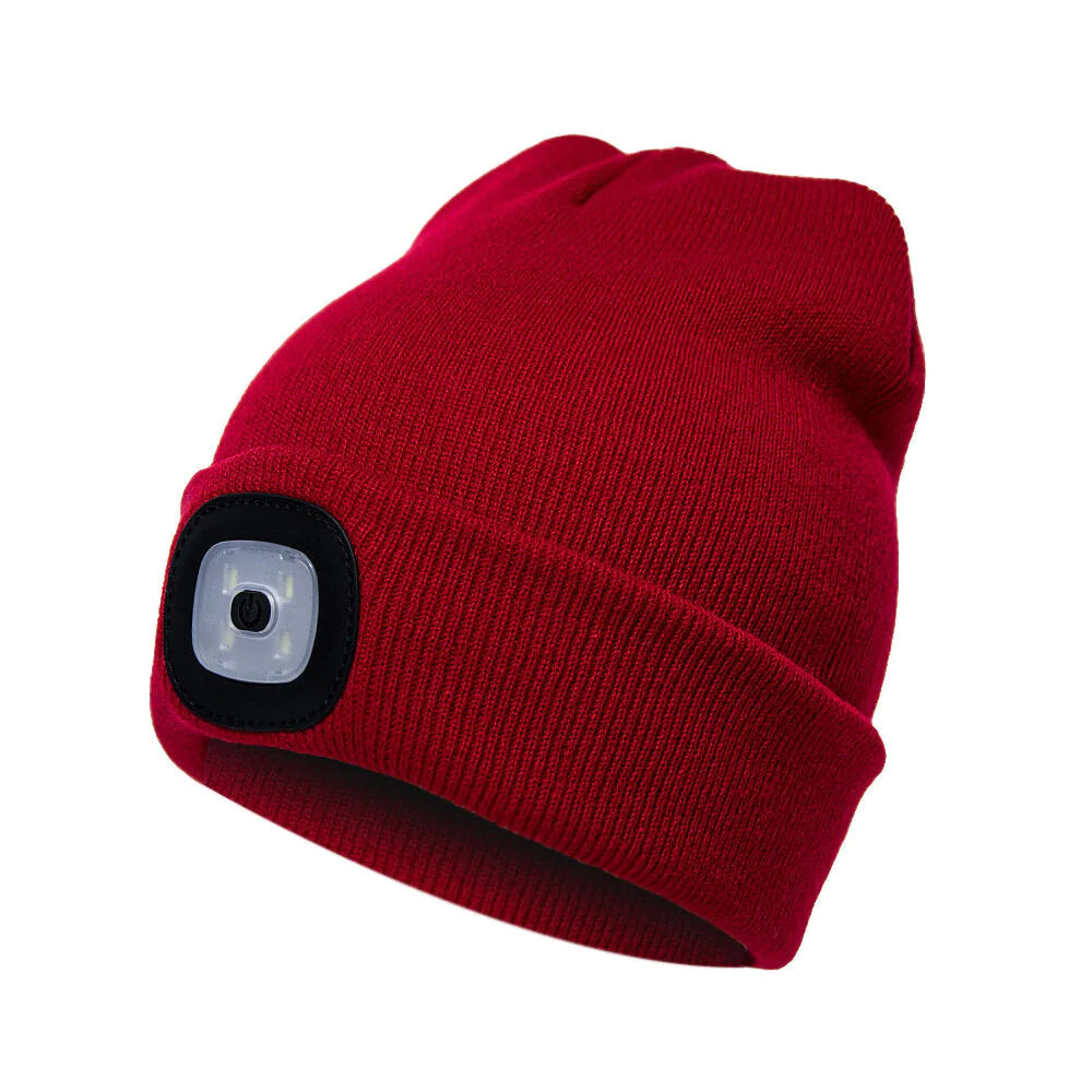 LED Beanie Hat for Night Jogging and Walking