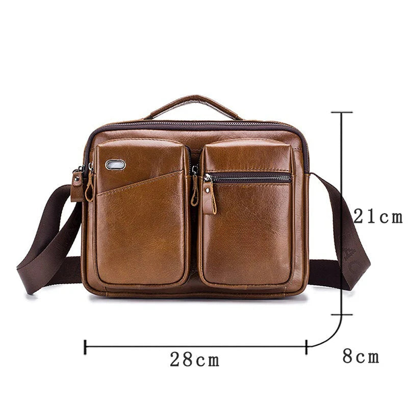 Men Genuine Leather Crossbody Bag