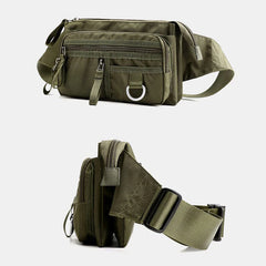 Men's Nylon Multi-layer Anti-theft Crossbody Chest Bag with Multi-pockets