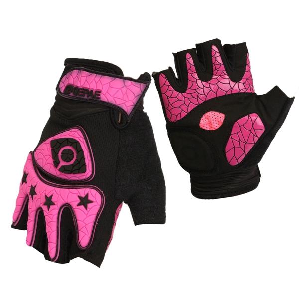 Motorcycle & Bicycle Half Finger Riding Gloves - Breathable & Durable