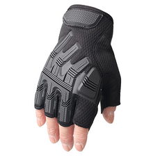 Anti-Skid Tactical Half Finger Gloves for Motorcycle, Cycling, Hiking, Shooting - Military Safety Gear