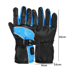 Unisex 3-Gear Heated Waterproof Winter Gloves for Skiing, Snowboarding, Motorcycle Riding