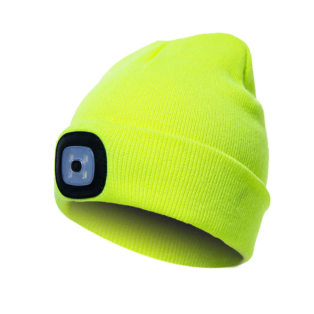 LED Beanie Hat for Night Jogging and Walking