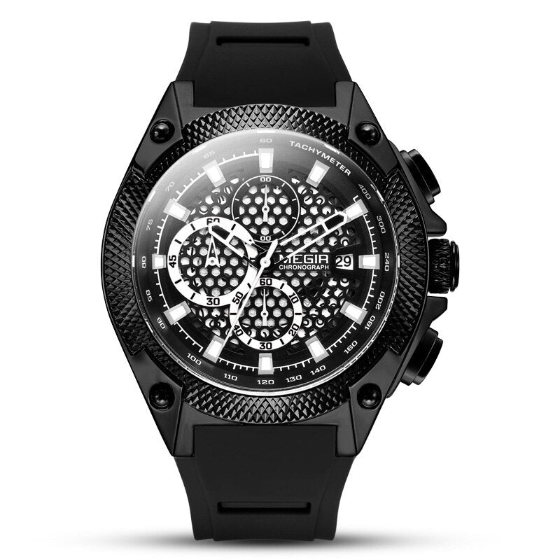 Men Watch Multi-function Chronograph Sport Quartz Watch