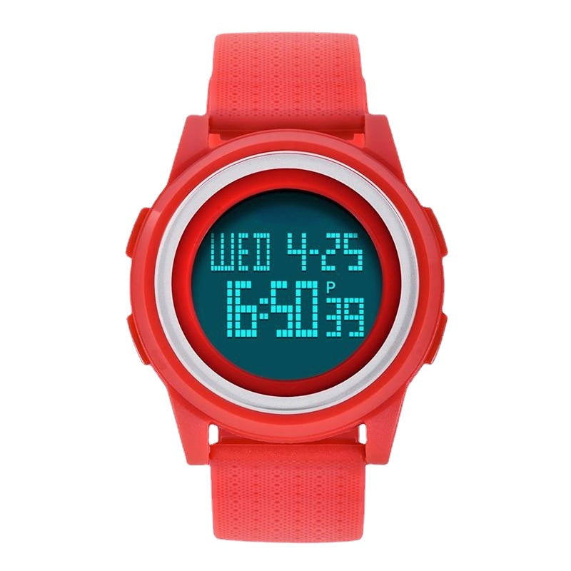 Digital Watch LED Waterproof PU Leather Sports Student Watch