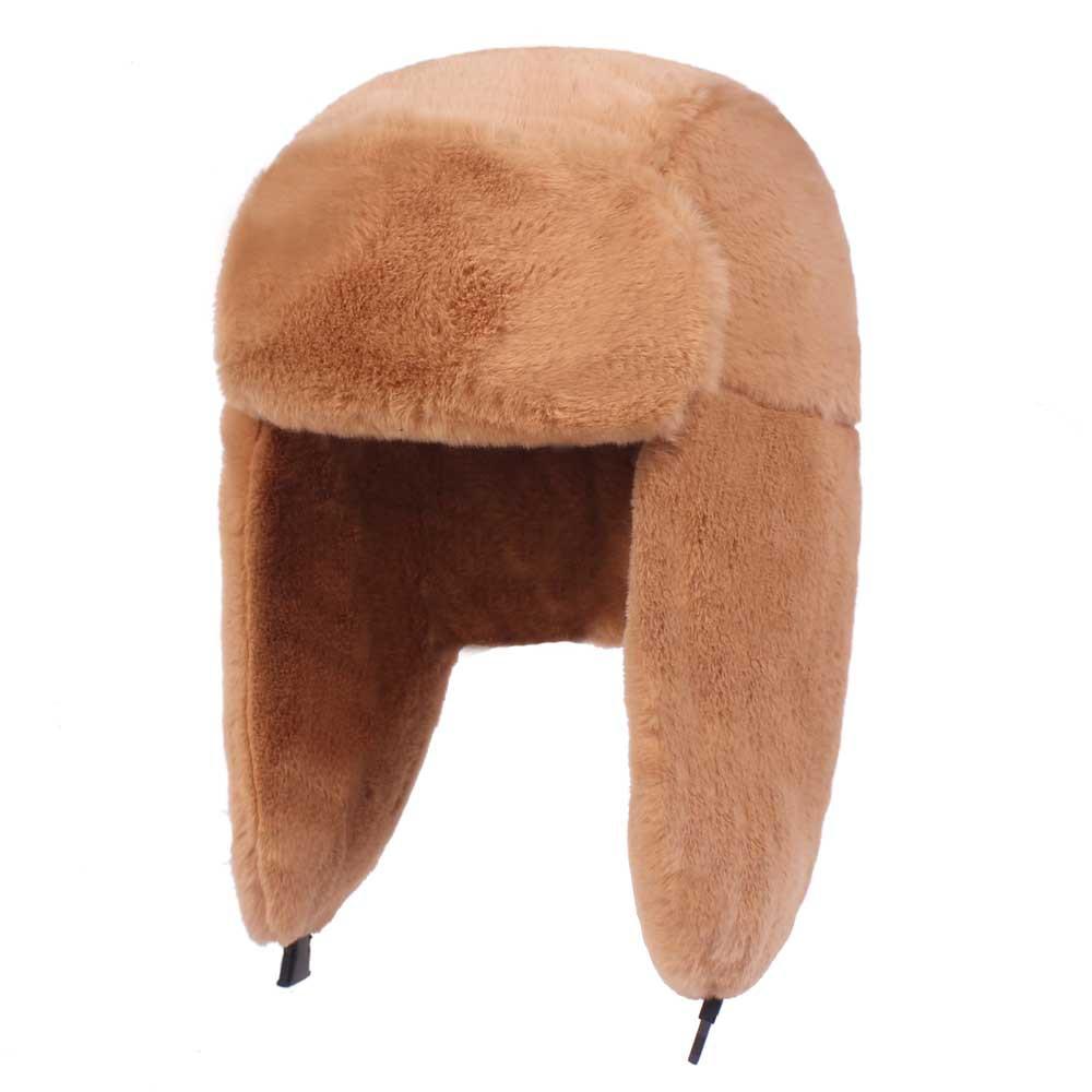 Unisex Winter Windproof Plush Trapper Hat for Outdoor Hunting & Ear Protection