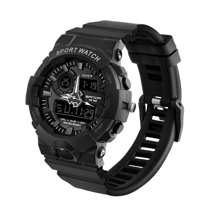 Fashion Alarm Clock Luminous Display Shockproof Couple Dual Display Digital Watch