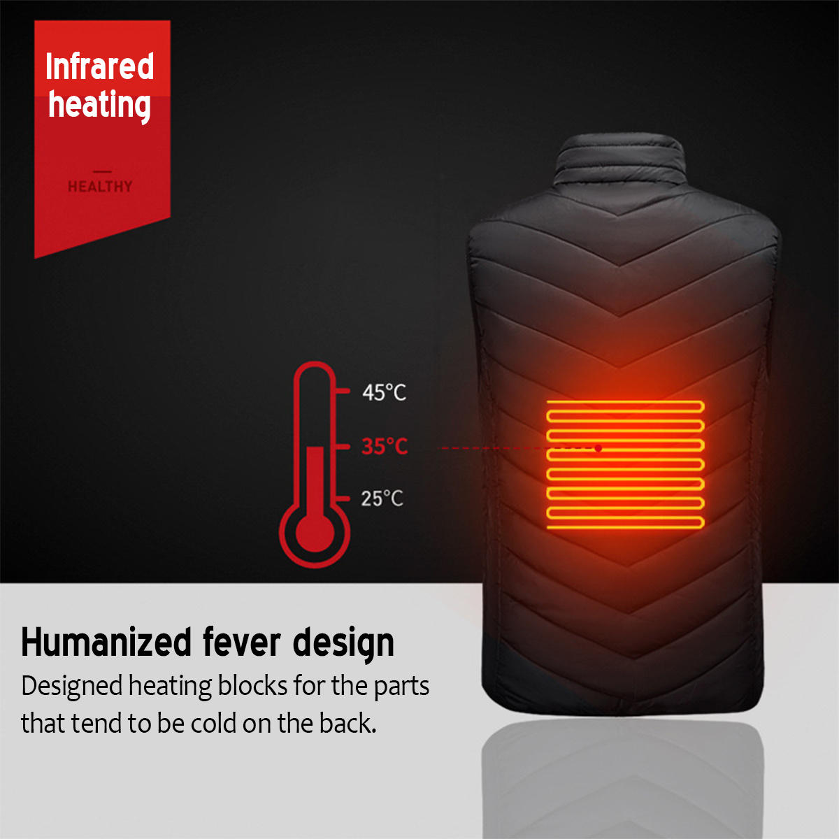 Men's USB Heated Vest - Winter Sleeveless Jacket for Outdoor Hiking