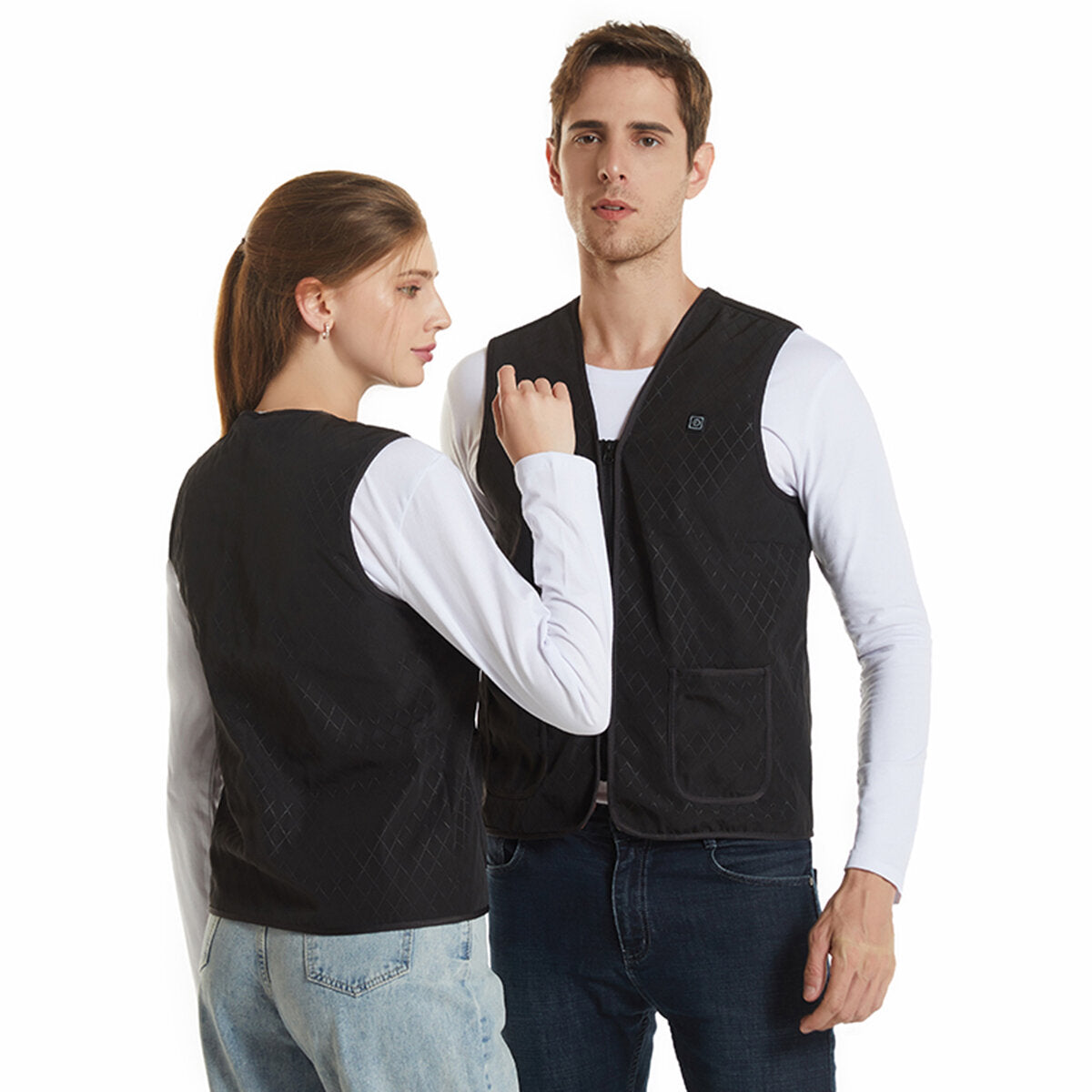 USB Heated Vest Jacket - 5-Heating Pad Electric Winter Warmth