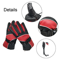 12V Waterproof Electric Heated Gloves Touchscreen Thermal for Motorcycle & Outdoor Sports