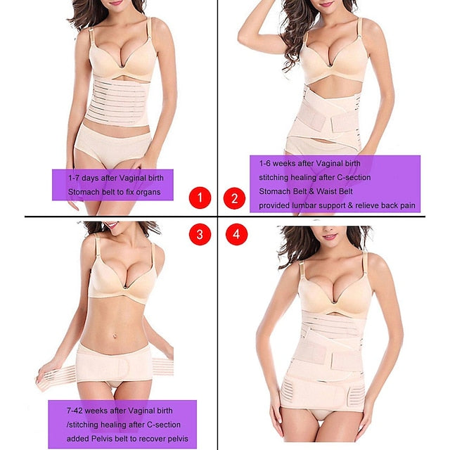 3-in-1 Postpartum Support Belt - Belly, Waist & Pelvis Shapewear Girdle