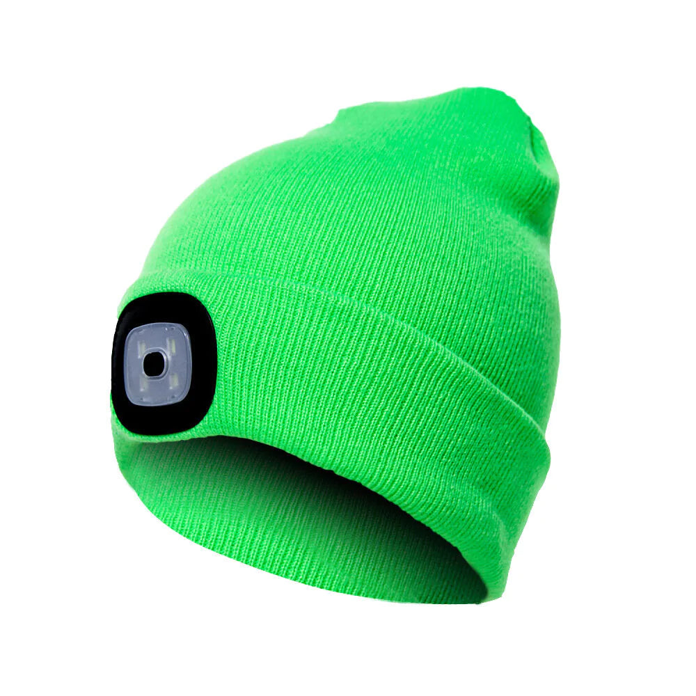 LED Beanie Hat for Night Jogging and Walking