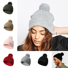 Unisex Winter Vintage Knit Beanie Cap - Warm Outdoor Thicken Skullcap Earmuffs