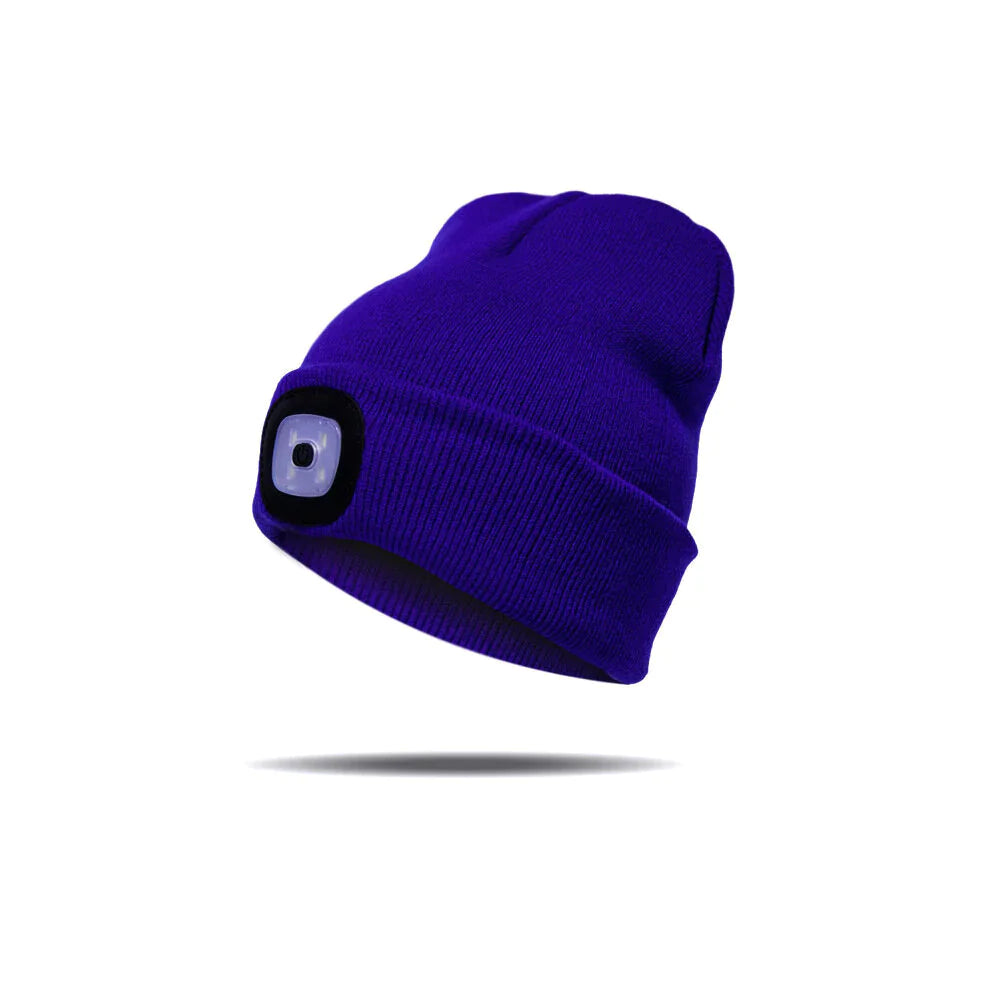 LED Beanie Hat for Night Jogging and Walking